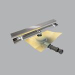 Revestech LINEAR BASIC DUO  – Kanalica za tuš i terase sa 2 u 1 rešetkom za keramiku i preinstaliranom DRY 40 hidroizolacijom 25x25 cm