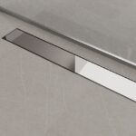 Revestech LINEAR FLAT CHROME – kanalica za tuš i terase sa masivnom sjajnom rešetkom i 3m² DRY 50 hidroizolacione membrane - Слика 3