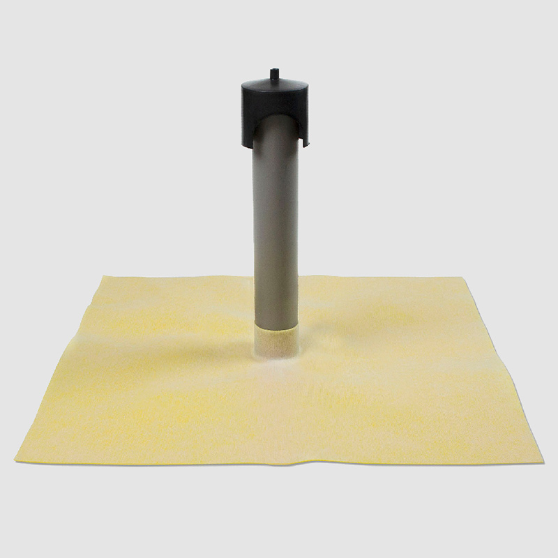 Chimenea de ventilación para cubiertas, fabricada con lámina DRY50 de 50 cm x 50 cm termosellada al tubo de PVC