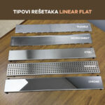 Revestech LINEAR FLAT STEEL – kanalica za tuš i terase sa masivnom mat rešetkom i 3m² DRY 50 hidroizolacione membrane - Слика 11